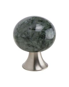 Bead Straight Knop - Groen Marmeren - Furnipart