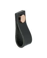 Kast Handgreep Loop - Leer Zwart / Koper - Beslag Design