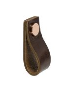 Kast Handgreep Loop - Leer Bruin / Koper - Beslag Design