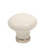 Knop 24136 - Porcelein / Chroom - Beslag Design