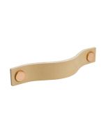 Kast Handgreep Loop | Natuurlijk Leder / Koper | Beslag Design