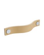 Kast Handgreep Loop - Natuurlijk Leder / Chroom - Beslag Design